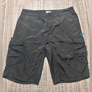 LAPG merica Black Charcoal Lightweight & Thin Cargo Shorts Size 30